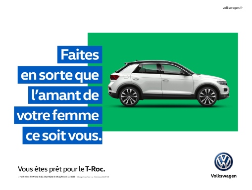 publicité T-ROC VW automobile et masculinité