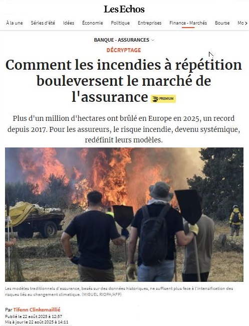 assurances bouleversees par changement climatique