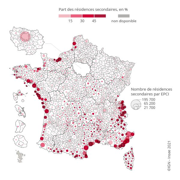 residences secondaires France statistiques part en pourcent